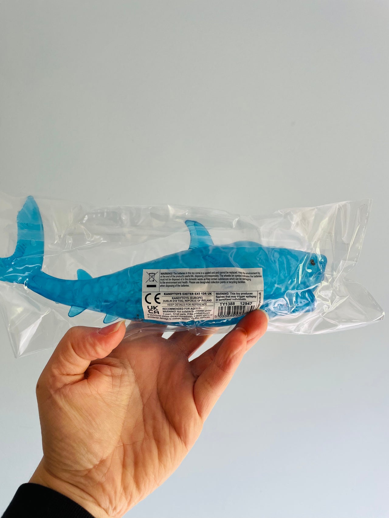 🦈💙 Light-Up Shark Squishy Sensory Toy