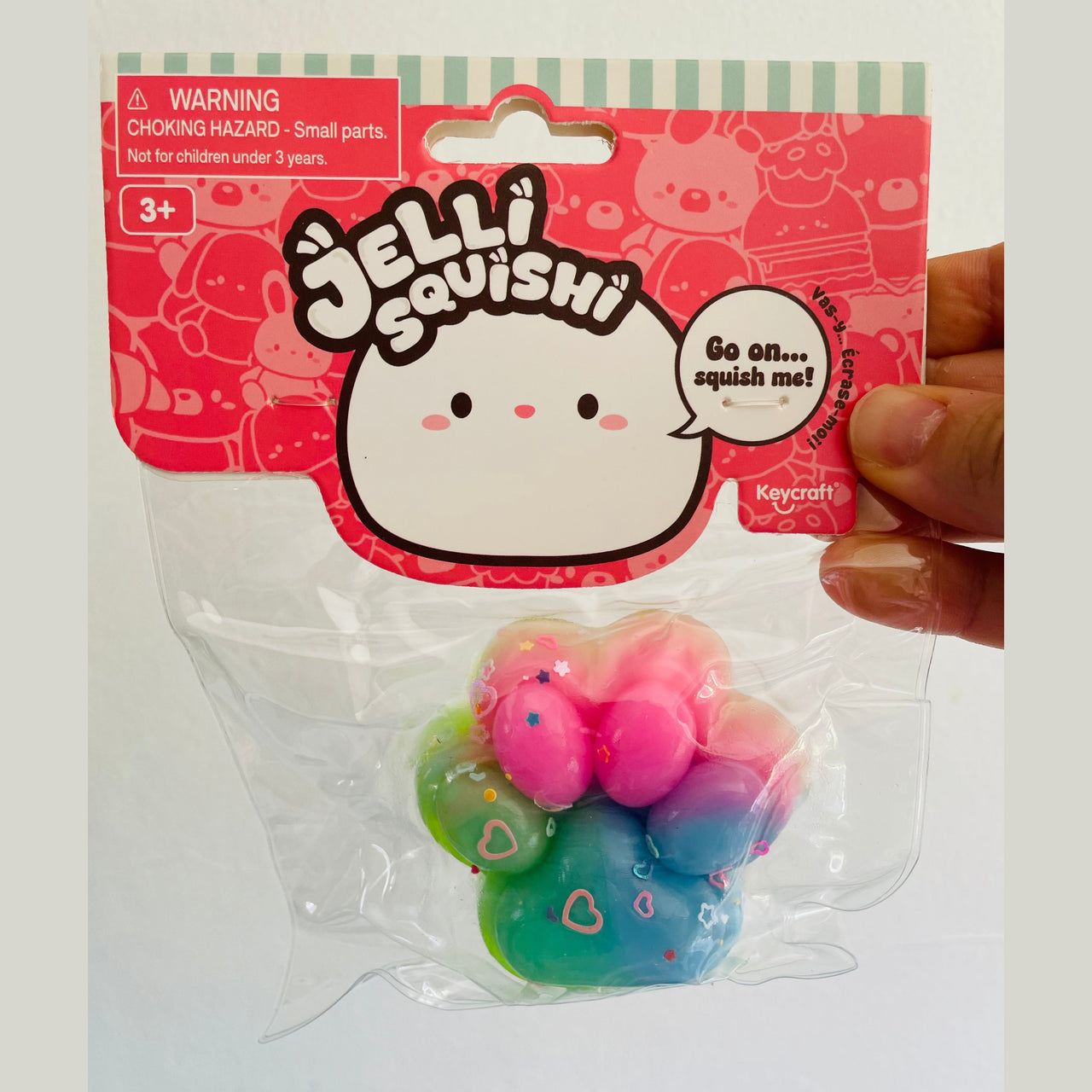 🌈🐾 Jelli Squishi Small Paw Sensory Toy | Pastel Rainbow Jelly Squishy ✨