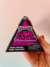 Pink Scrunchems Sugar Pyramid sugar-filled sensory fidget toy