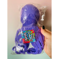 Purple jumbo squid squishy stretchy sensory toy UK