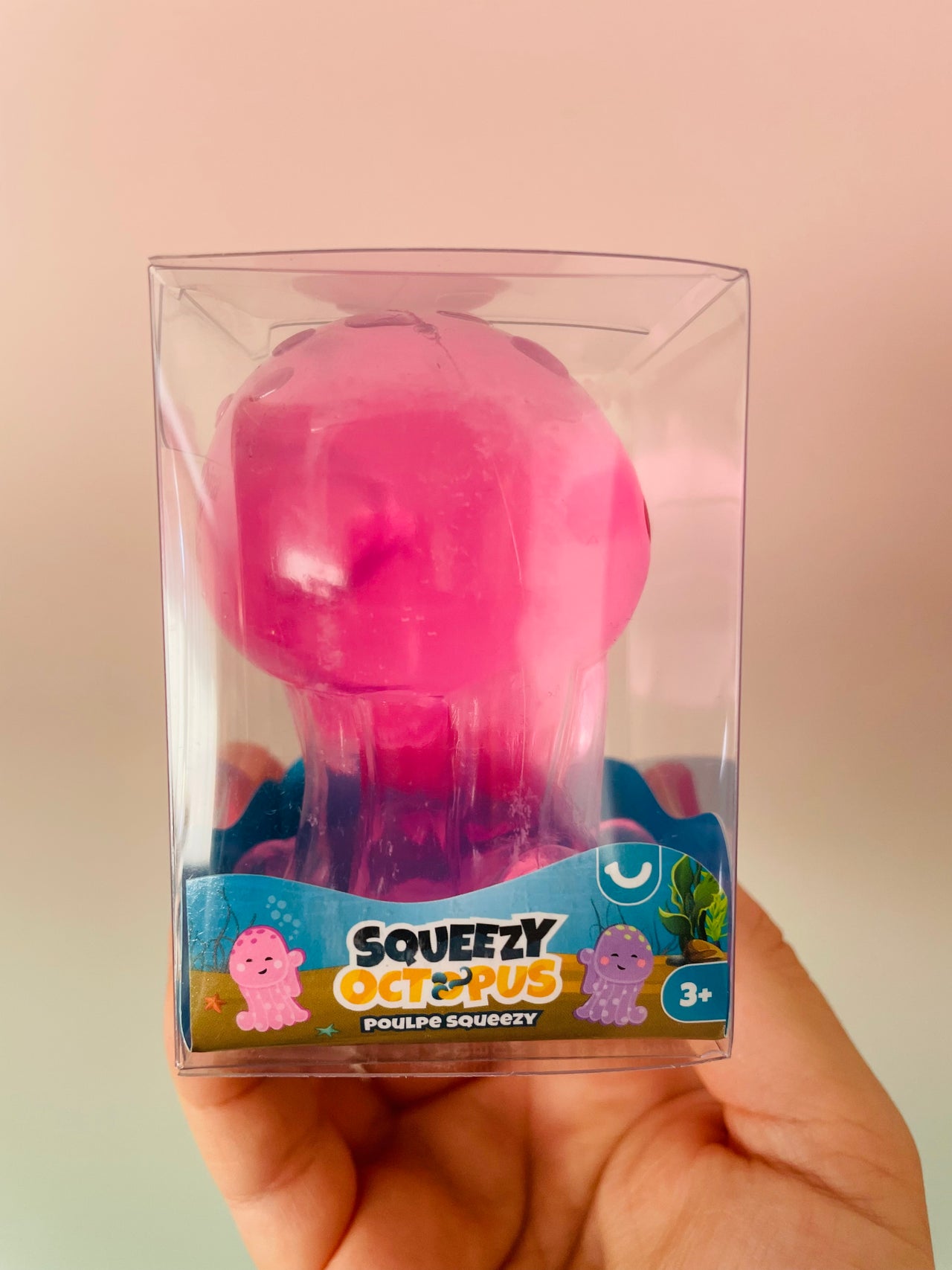 🩷🐙 Pink Squeezy Gel Octopus | Soft Gel-Filled Sensory Stress Relief Fidget Toy ✨
