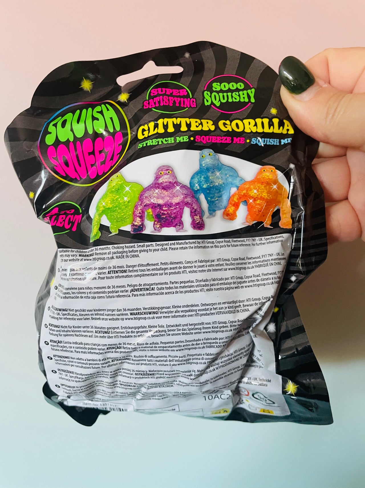 🦍🧡 Orange Glitter Gorilla | Sugar-Filled Squishy