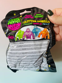🦍🧡 Orange Glitter Gorilla | Sugar-Filled Squishy