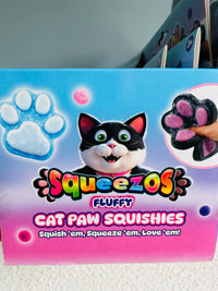 🐾🤍 White Taba Feel Fluffy Cat Paw Squishy Toy
