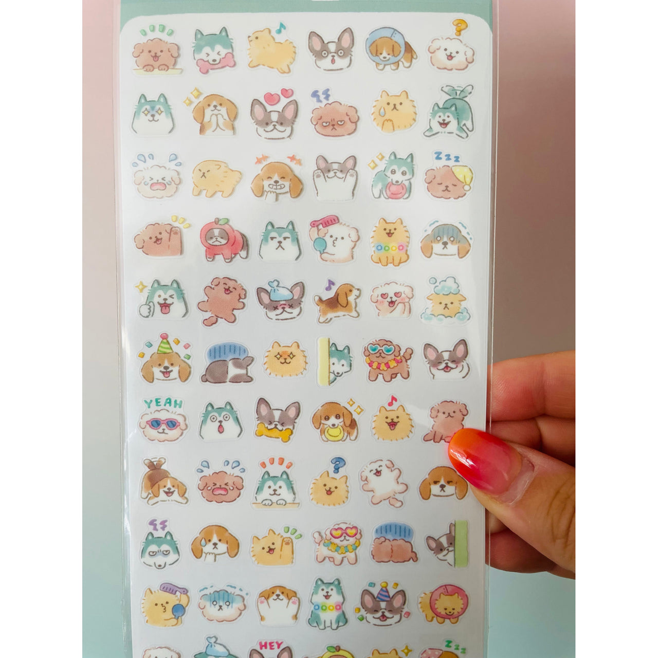 Mind Wave Mood Icon Dog kawaii Japanese sticker sheet for planners and journals