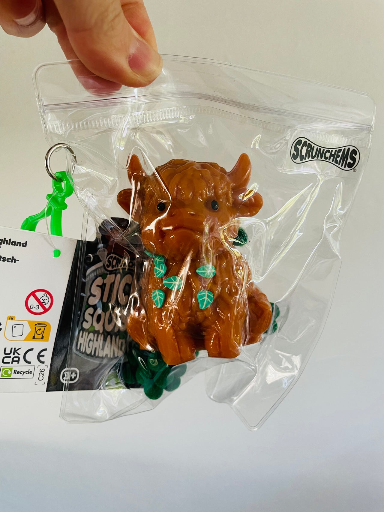🐮🤎 Scrunchems Taba Sticky Squishy Highland Cow Sensory Toy