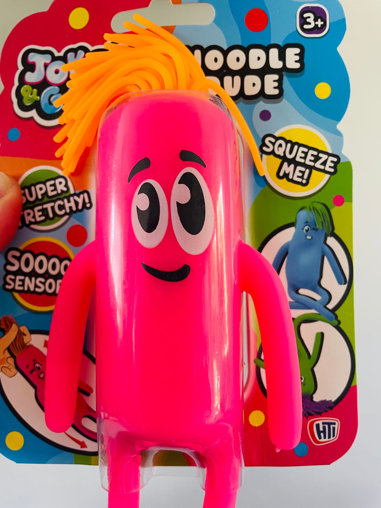 🍜🩷 Pink Noodle Dude Sensory Toy