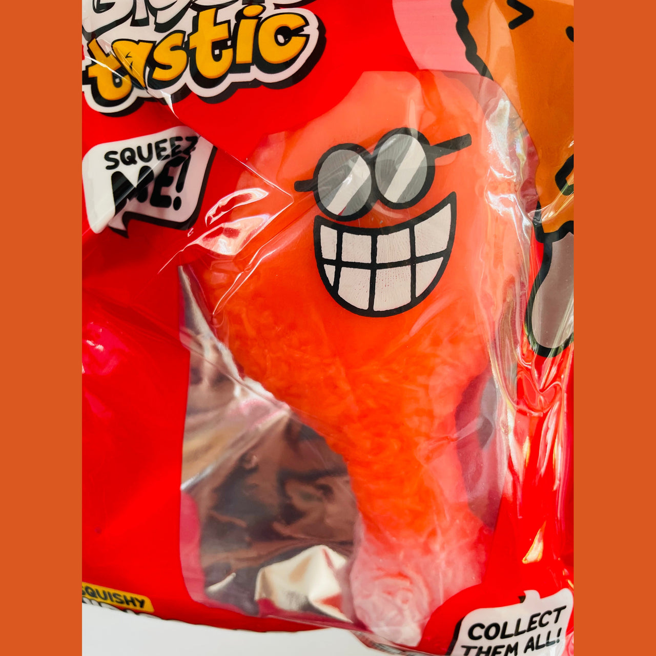 🧡🥁 Orange Disco Drumstick Squishy Sensory Toy ✨