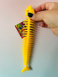 Yellow Skel-I-Fish stretchy skeleton fish sensory fidget toy UK