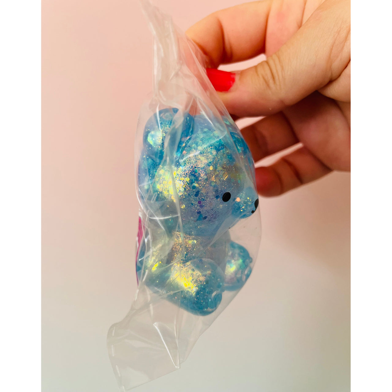 Sugar Maltose Squishy Bear slow-rising sensory fidget toy Blue