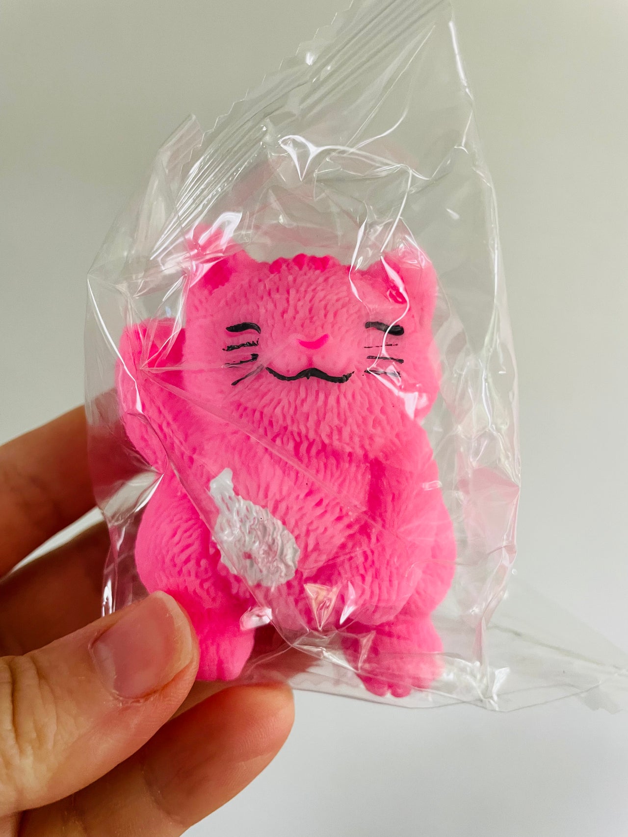 🐱🩷 Pink Stretchy Lucky Cat Squishy Toy ✨
