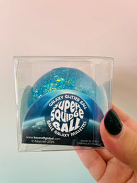 🌌✨ Galaxy Super Squidge Ball | Glittery Sensory Fidget Toy