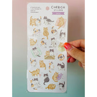 Mind Wave Cherish Cat kawaii Japanese neko sticker sheet