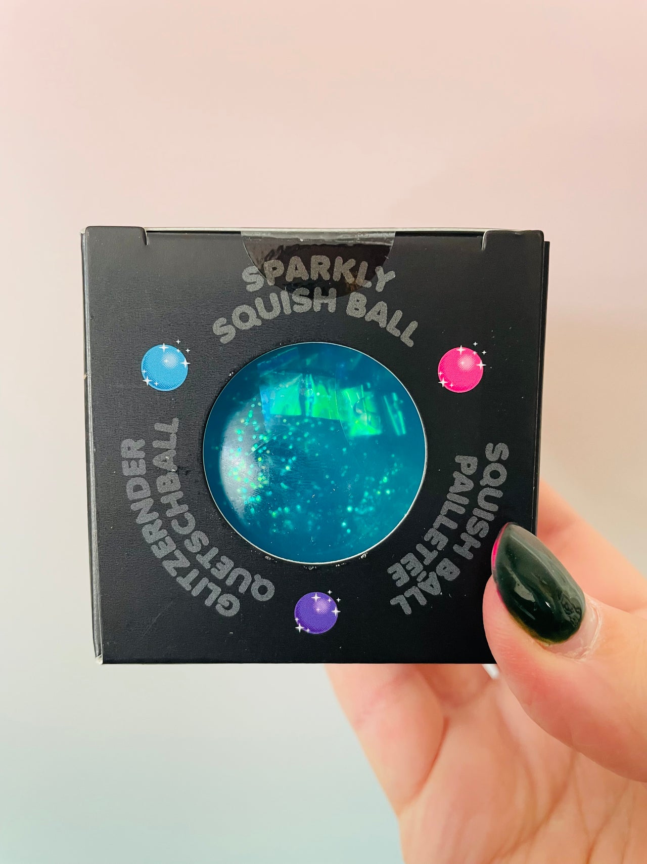 ✨🩷 Scrunchems Sparkly Squish Ball | Glitter Sensory Fidget Toy