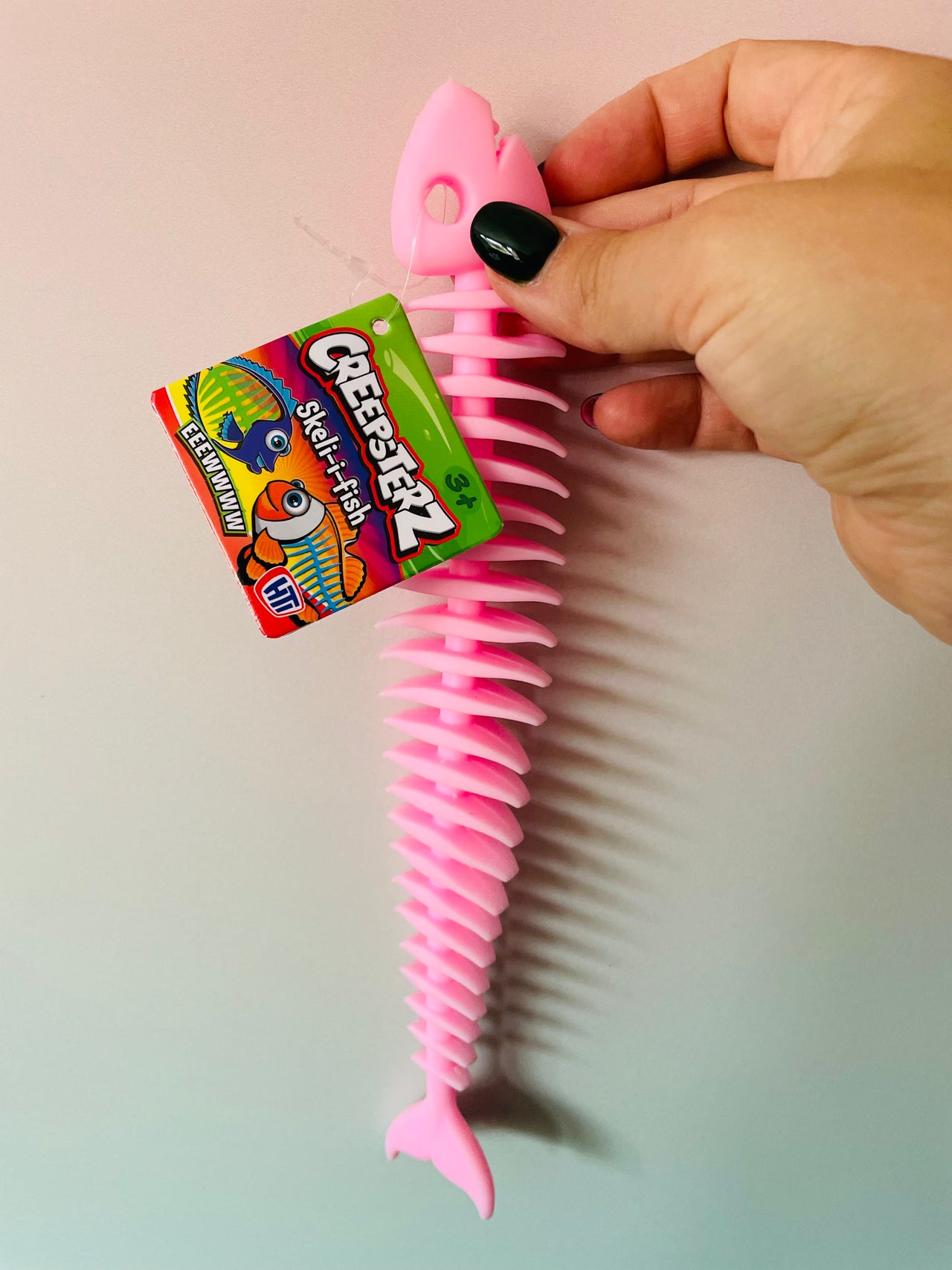 Pink Skel-I-Fish stretchy skeleton fish sensory fidget toy UK