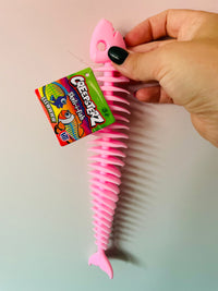 Pink Skel-I-Fish stretchy skeleton fish sensory fidget toy UK