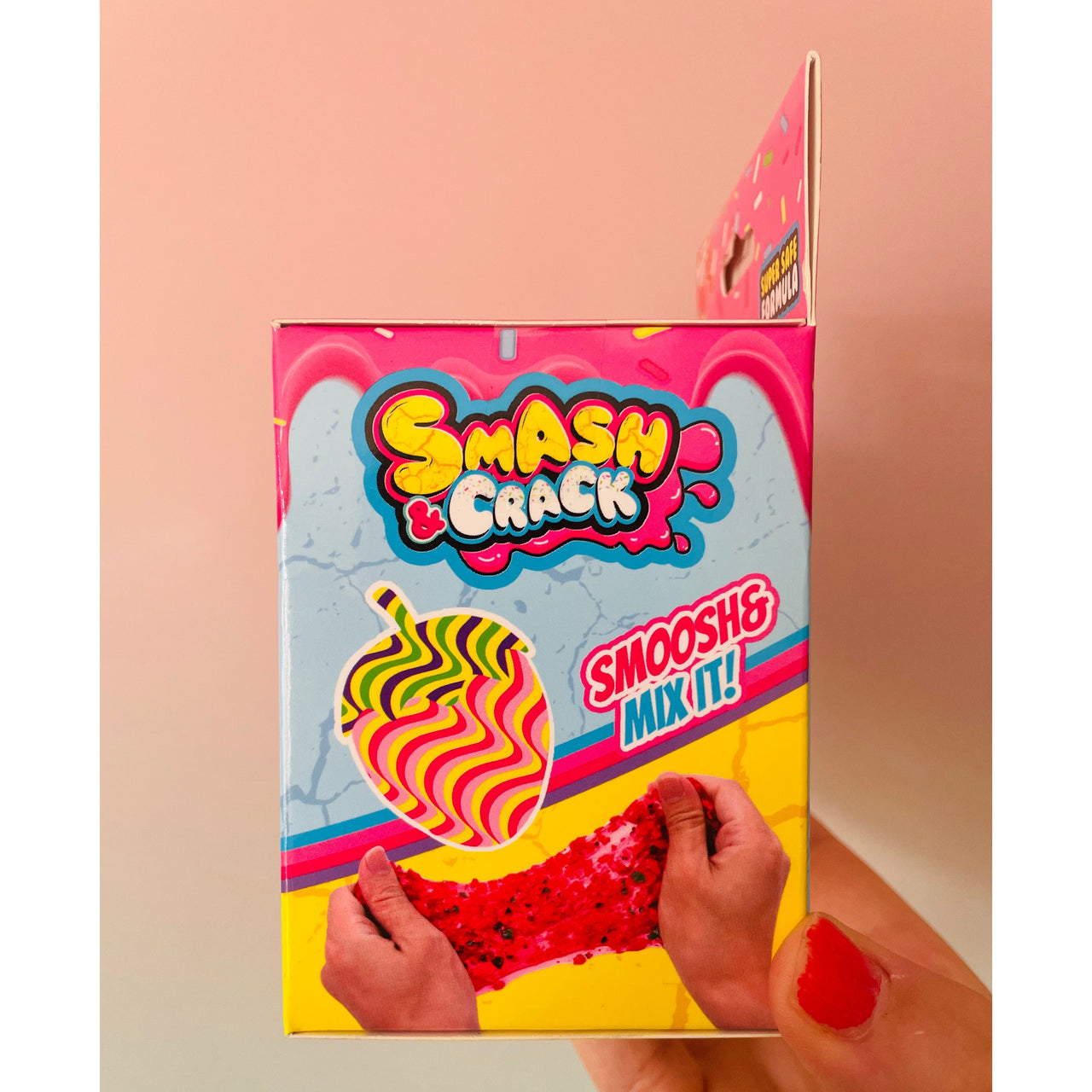Red Strawberry Smash Crack Fruit crunchy sensory fidget toy