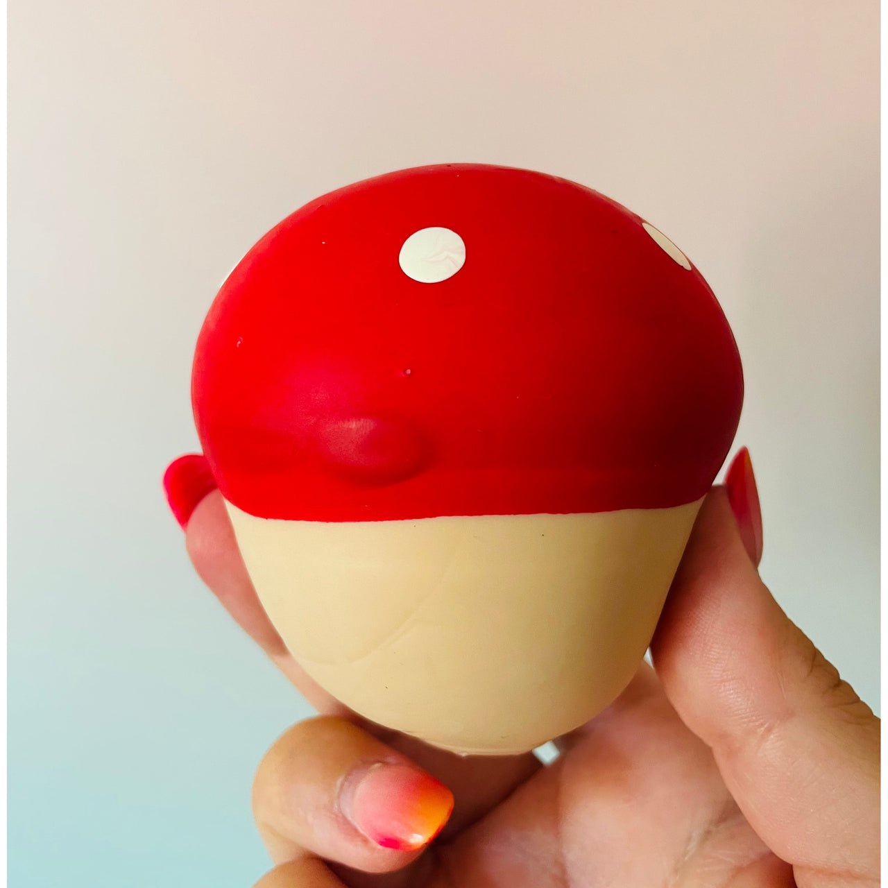 Mushi-Pals Red Mushroom Squishy sensory stress relief fidget toy