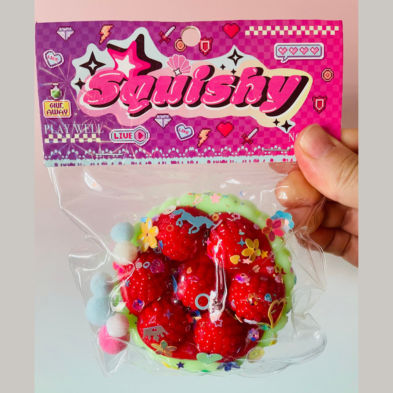 💚🥧 Raspberry Tart Taba Squishy | Green Kawaii Sensory Fidget Toy ✨