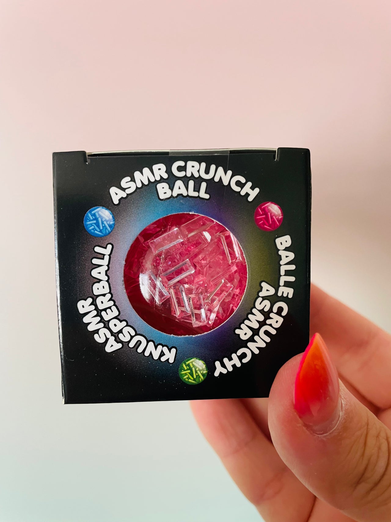 Scrunchems Bingsu Bead Ball Crunchy ASMR Sensory Fidget Toy Pink