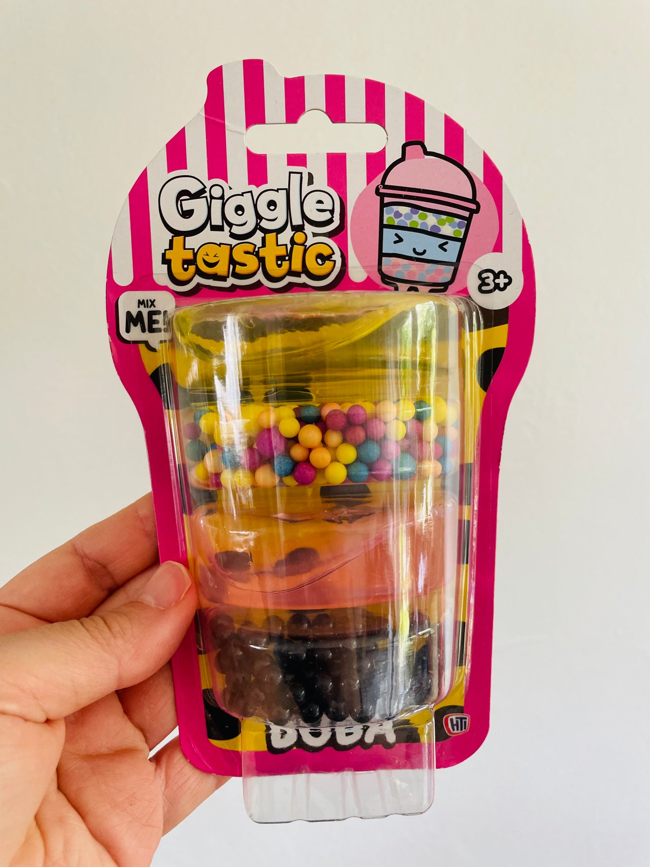 🧋💛🩷 Yellow & Pink Boba Slime Stack