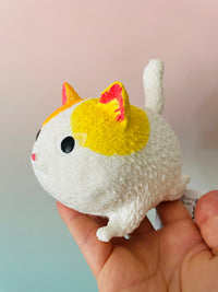 🧡🤍 Squidgy Cat | White & Orange Super Soft Sensory Stress Relief Fidget Toy ✨