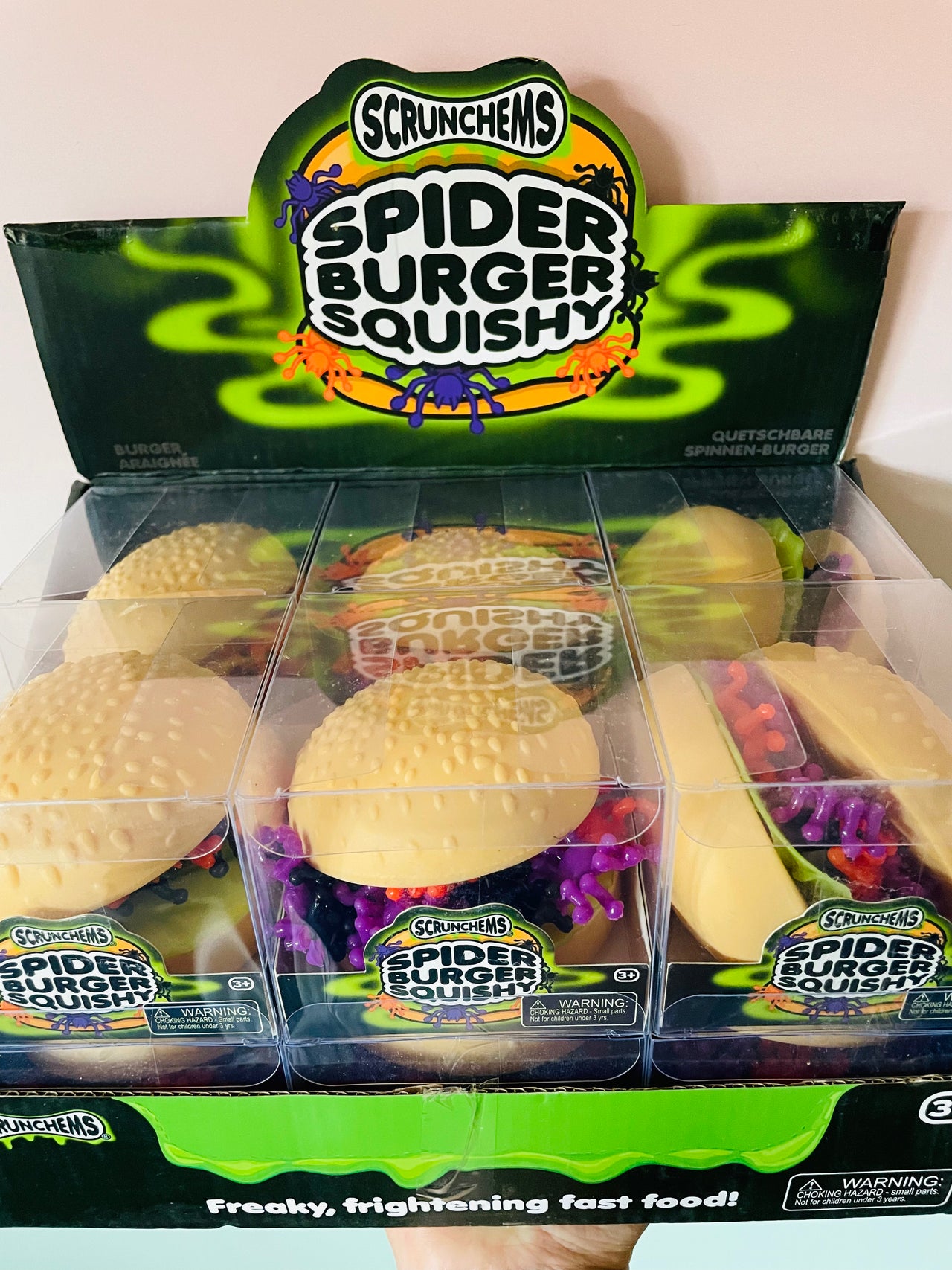 Scrunchems Spooky Spider Burger Squishy Toy