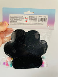 🐾🖤 Black Taba Feel Fluffy Cat Paw Squishy Toy ✨