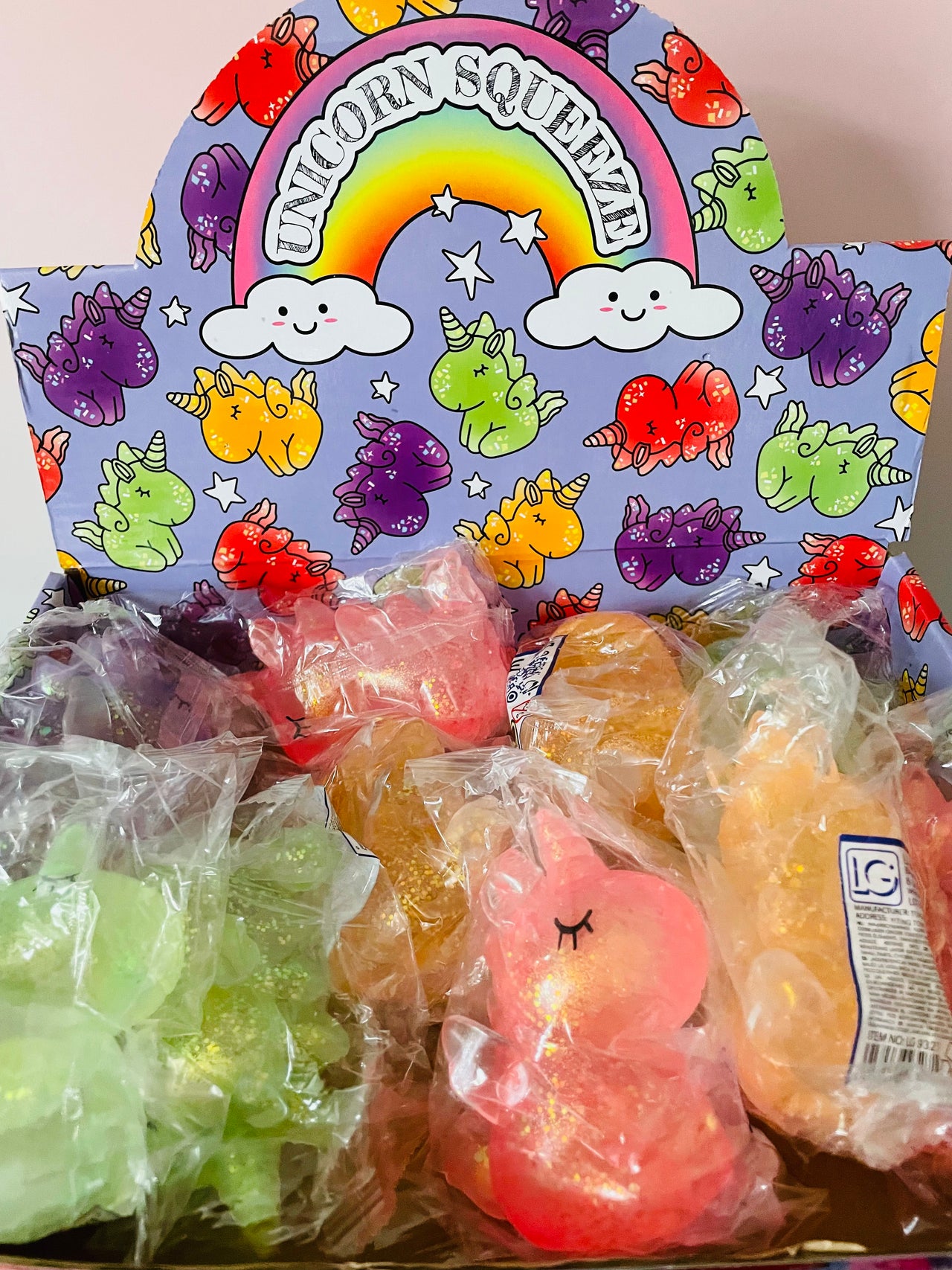 🦄🧡 Orange Glitter Water-Filled Unicorn Sensory Toy ✨