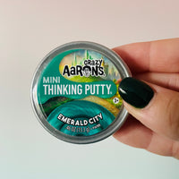 Crazy Aaron’s Emerald City Thinking Putty MINI Tin UK