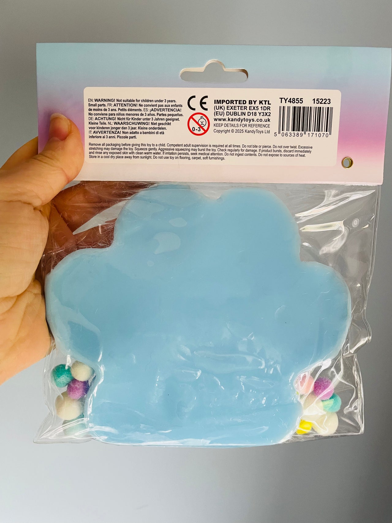 🐾💙 Blue Taba Feel Fluffy Cat Paw Squishy Toy