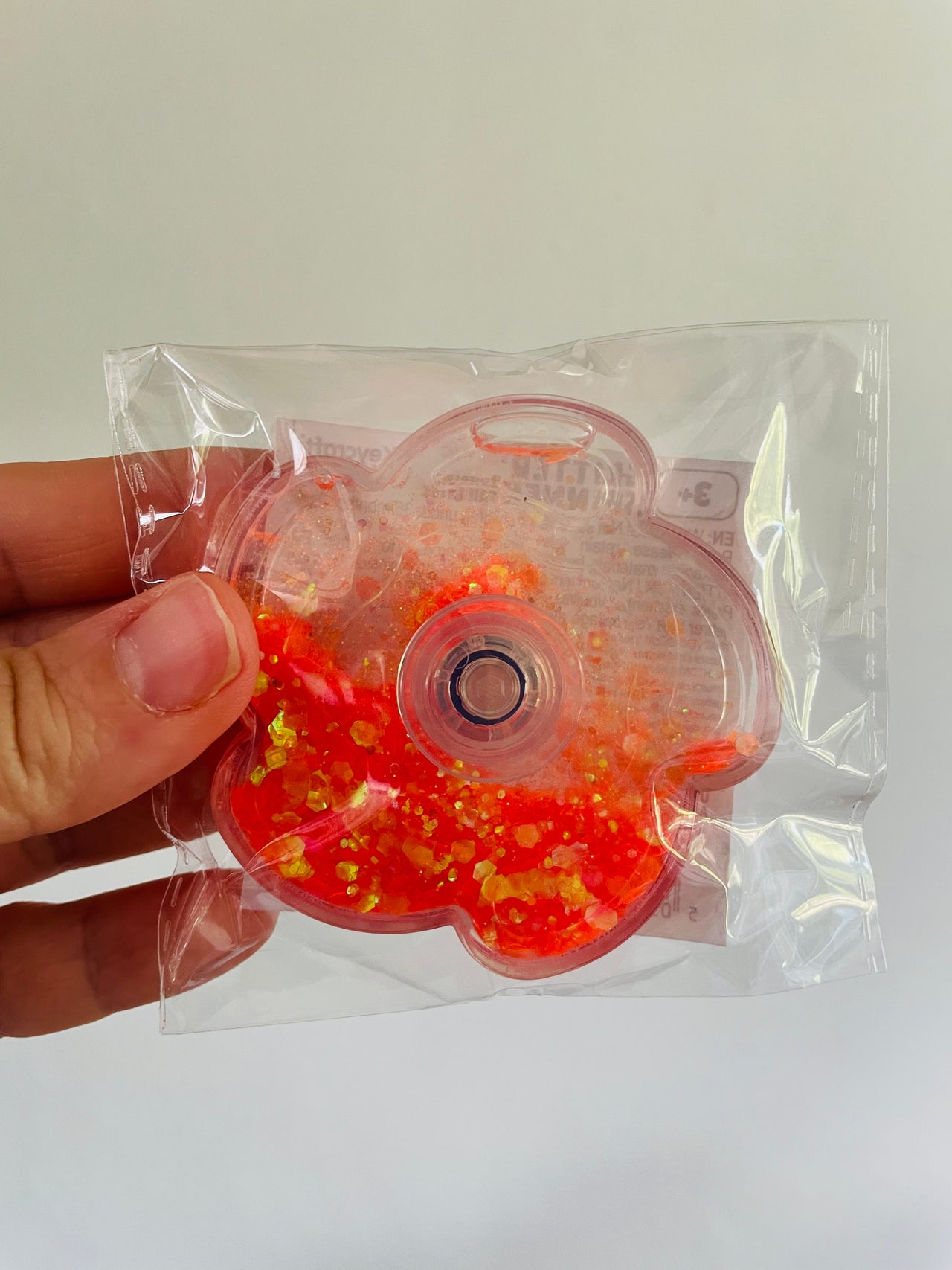 ✨🧡 Orange Glitter Fidget Spinner Sensory Toy