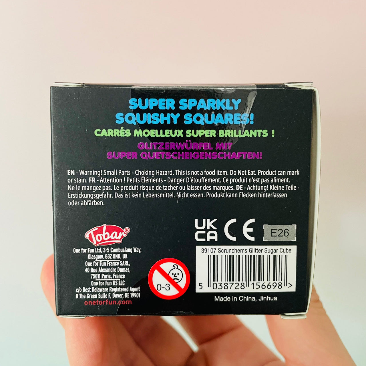 ✨🧊 Scrunchems Glitter Cube | Glitter Sugar Cube Sensory Stress Relief Fidget Toy 🌈
