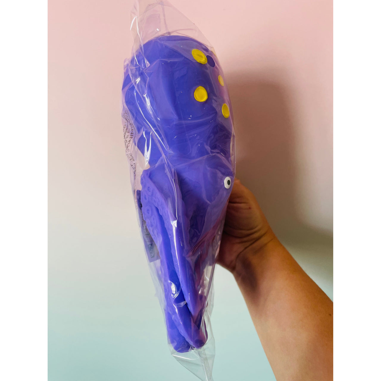 Purple jumbo squid squishy stretchy sensory toy UK
