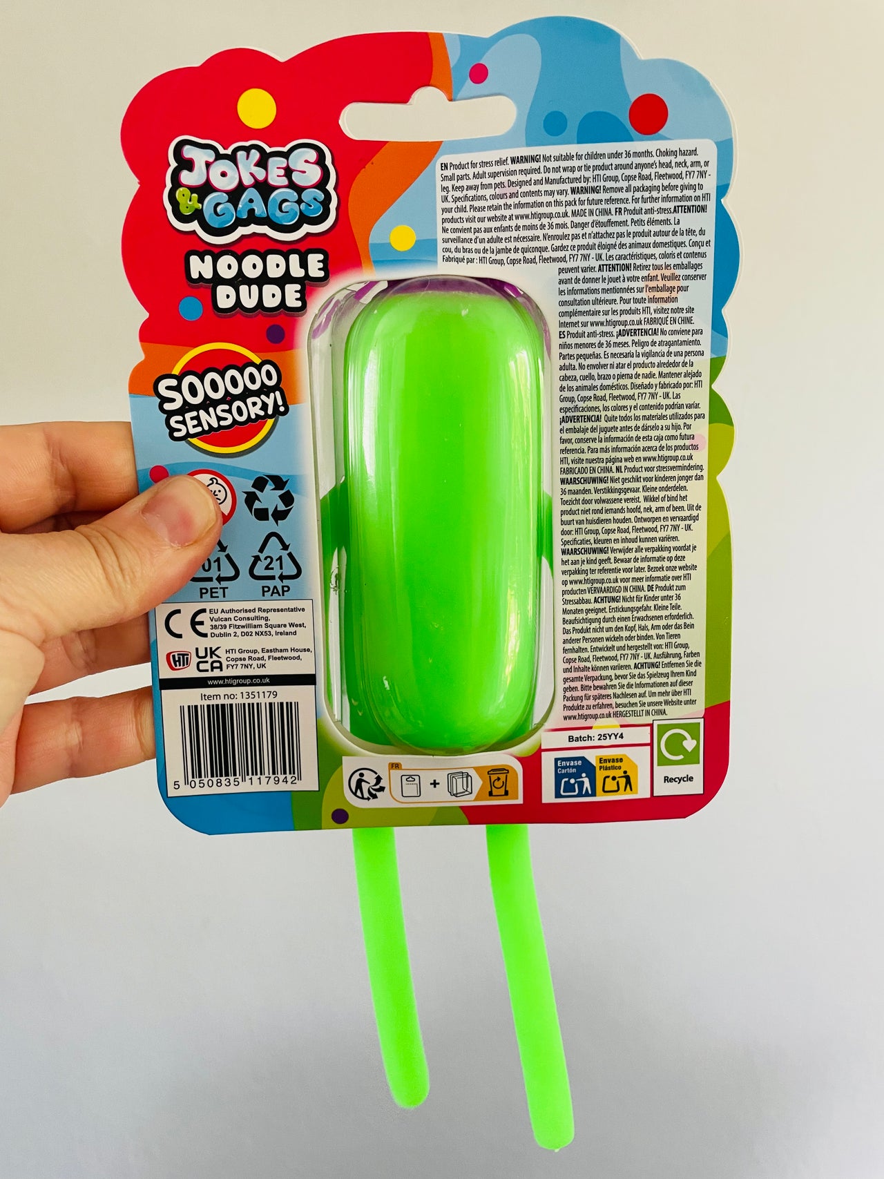 🍜💚 Green Noodle Dude Sensory Toy