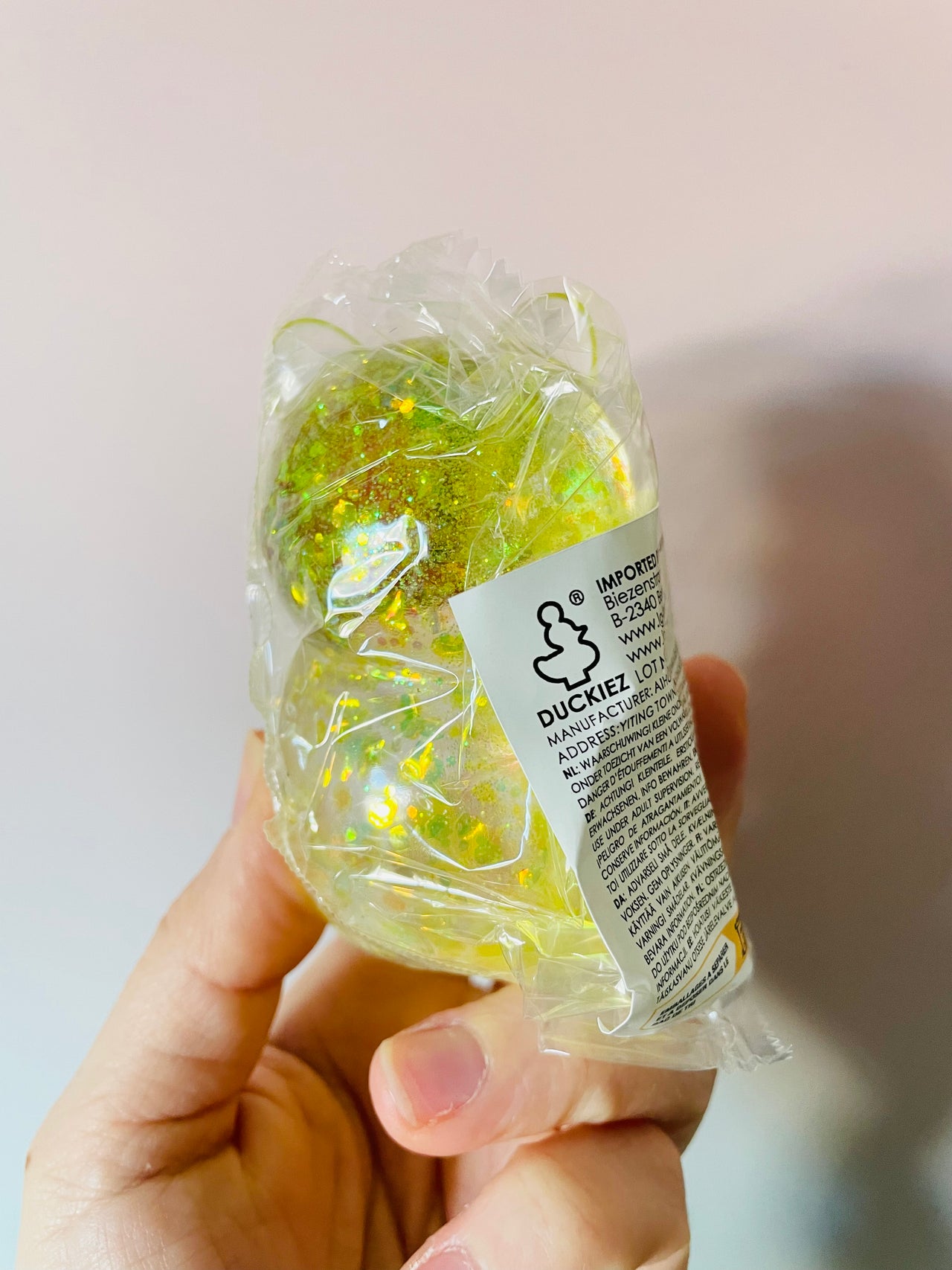 💛✨🐹 Yellow Sugar-Filled Glitter Capybara Squishy Toy