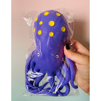 Purple jumbo squid squishy stretchy sensory toy UK