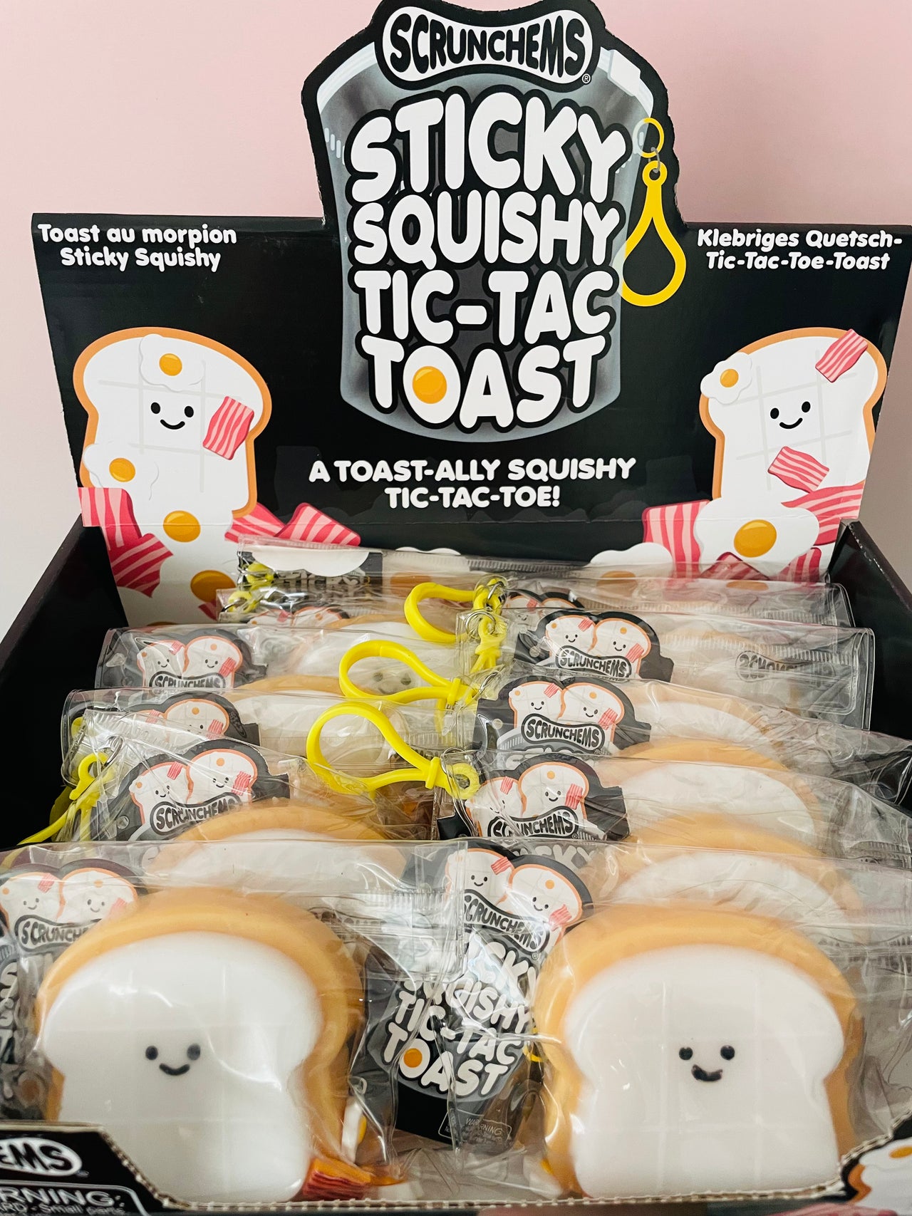 🍞🥓 Scrunchems Sticky Squishy Tic-Tac Toast | Interactive Breakfast Sensory Fidget Toy ✨