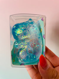 Blue Sparkly Squishy Capybara Glitter Sensory Fidget Toy