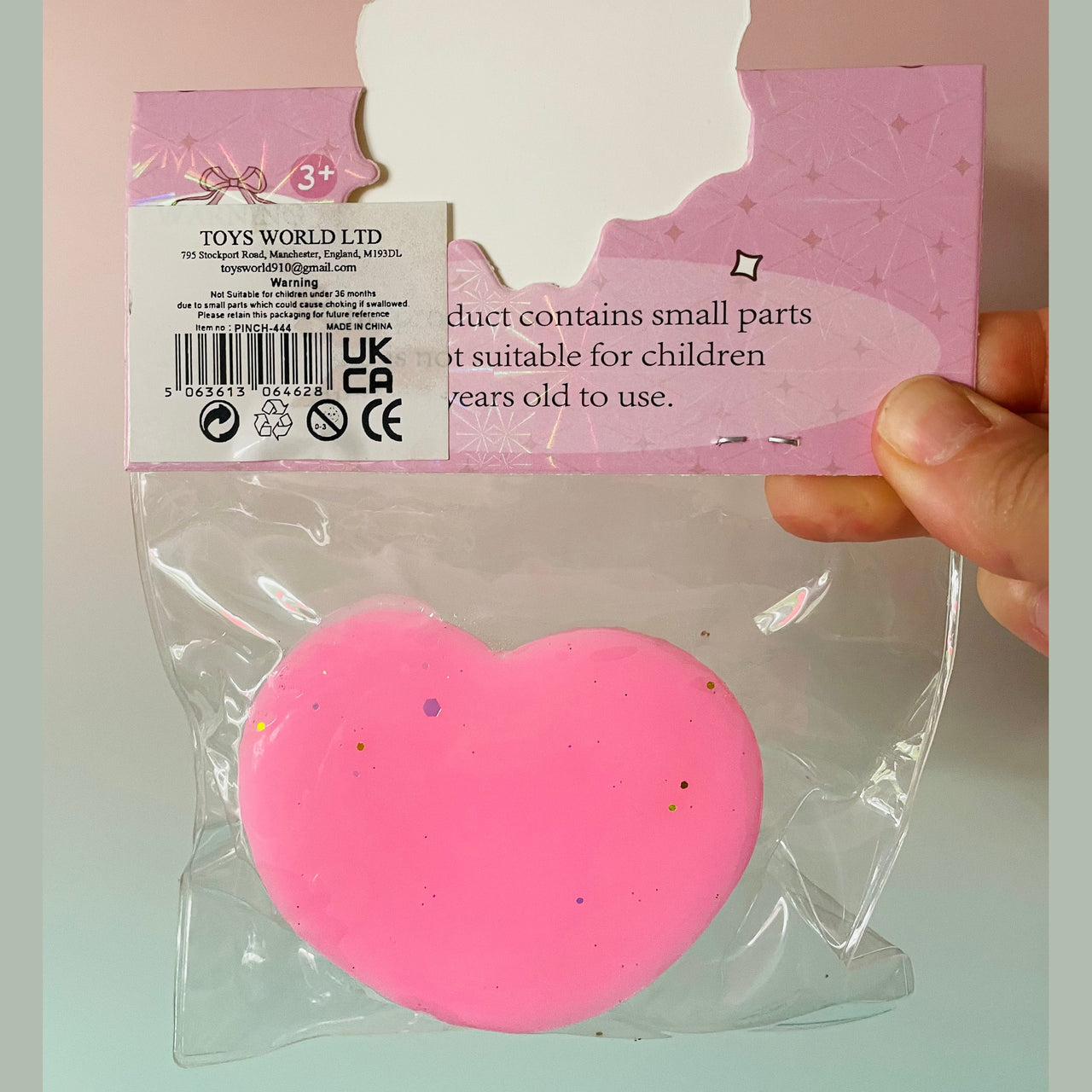 💛✨ Gold Glitter Heart Taba Squishy | Sparkly Sensory Fidget Toy 💖