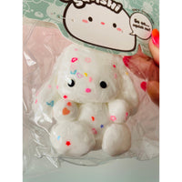 Jelli Squishy Pets Taba White Bunny Rabbit Squishy Toy by Keycraft UK Close Up