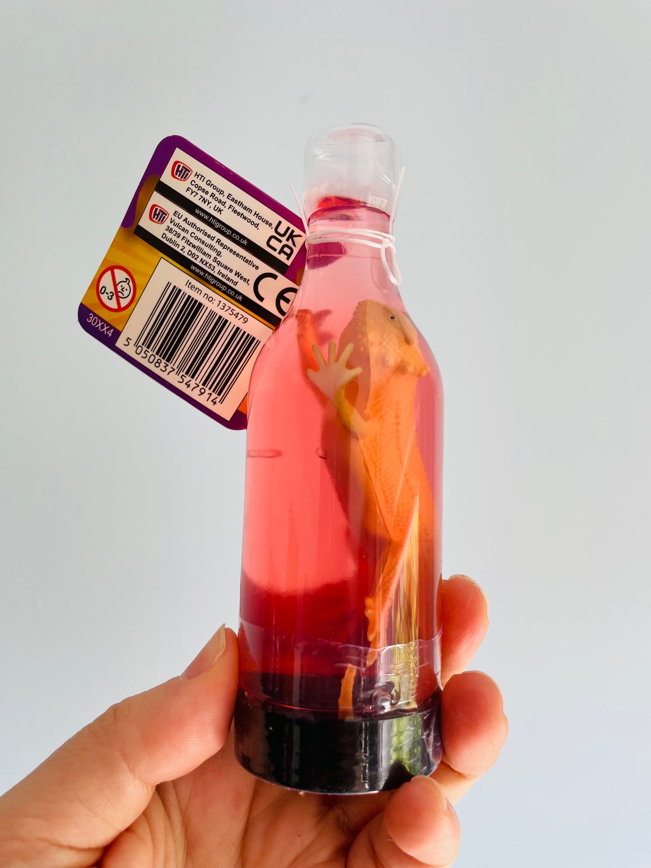 🦎🩷 Pink Lizard Slime Bottle Sensory Toy