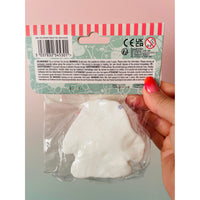 Jelli Squishy Pets Taba White Bunny Rabbit Squishy Toy by Keycraft UK Backside with safety warnings