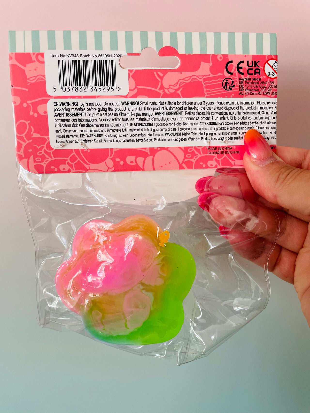 🌈🐾 Jelli Squishi Small Paw Sensory Toy | Pastel Rainbow Jelly Squishy ✨