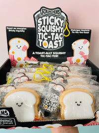 🍞🥓 Scrunchems Sticky Squishy Tic-Tac Toast | Interactive Breakfast Sensory Fidget Toy ✨