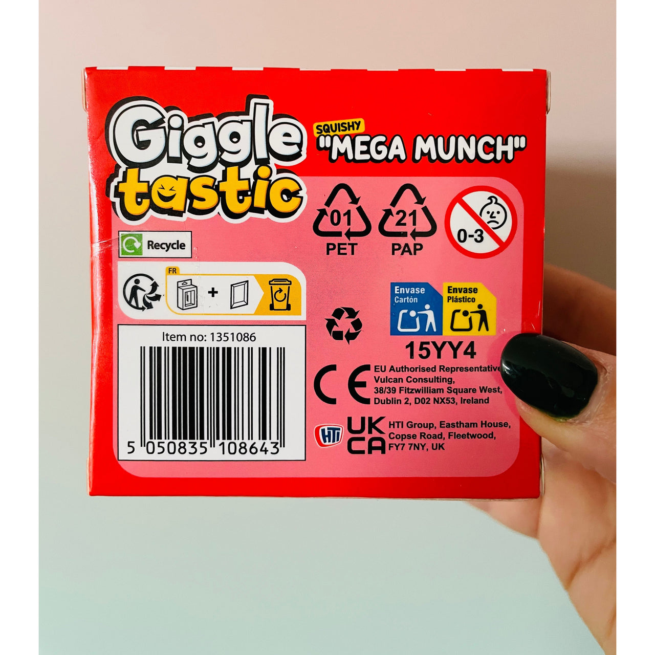 Mega Munch Burger Squishy sensory toy UK
