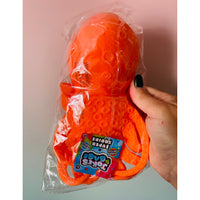 Orange jumbo squid squishy stretchy sensory toy UK
