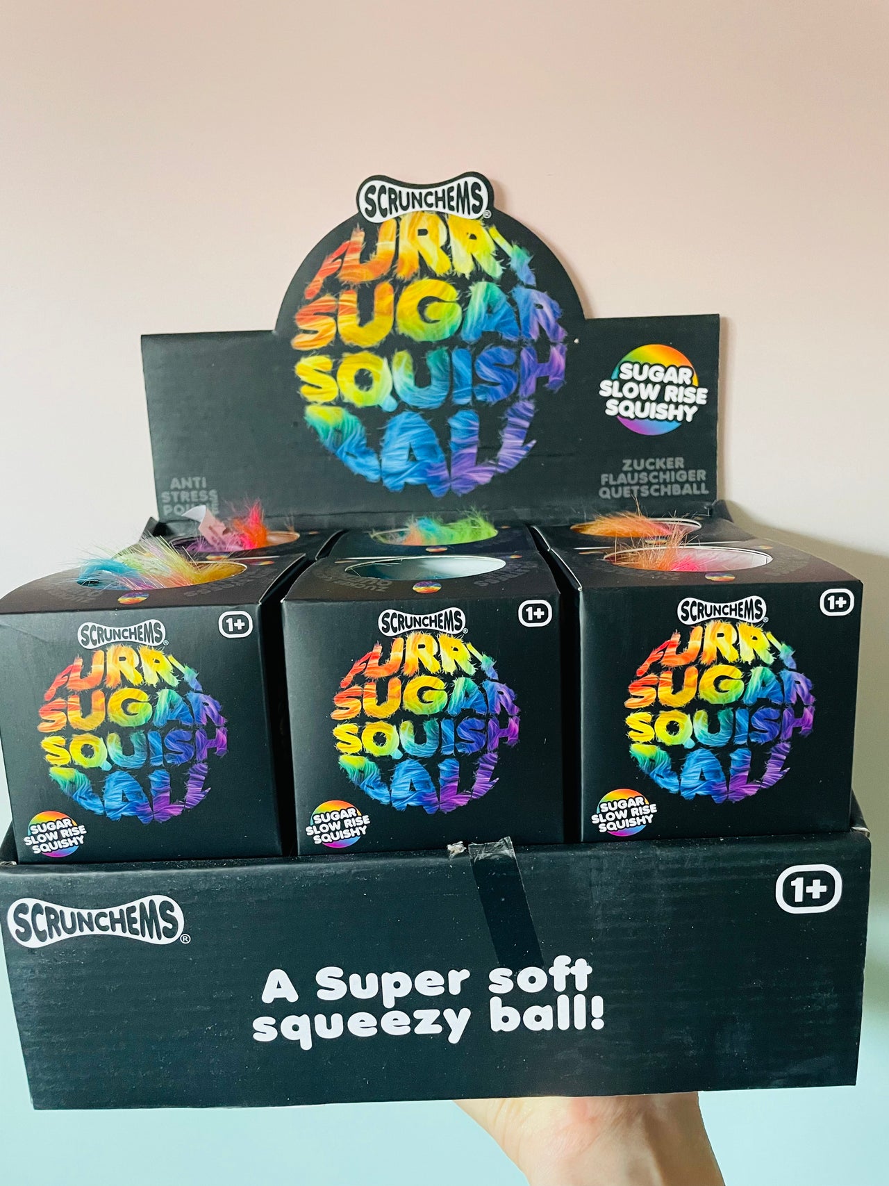 Scrunchems Furry Sugar Squish Ball Sensory Toy