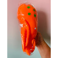 Orange jumbo squid squishy stretchy sensory toy UK