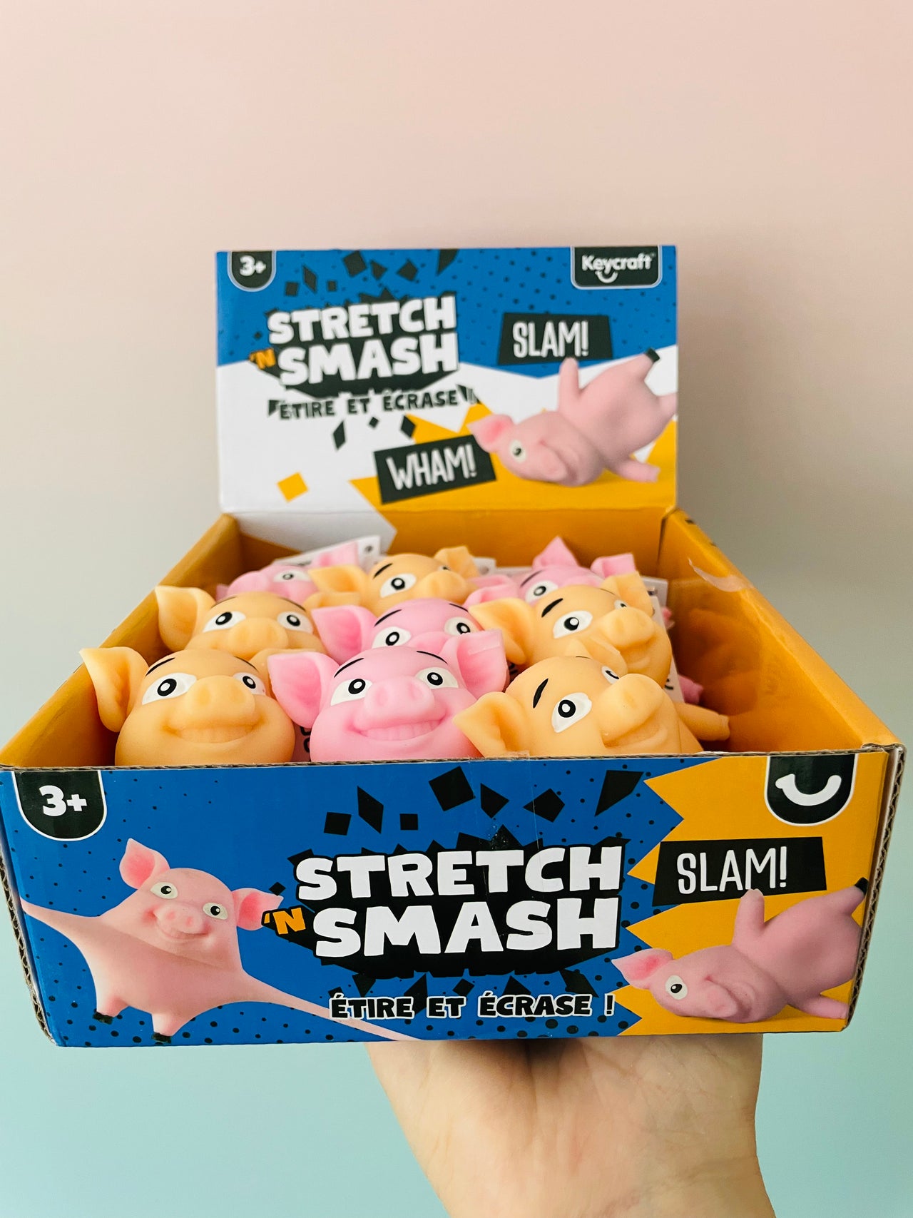 🩷🐷 Stretch 'N Smash Mini Pig | Pink Stretchy Sensory Stress Relief Fidget Toy ✨